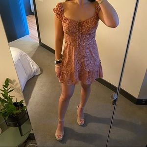 Dusty pink mini dress